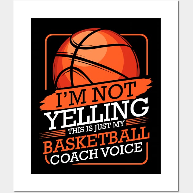 This Just My Basketball Coach Voice Player Team Wall Art by Funnyawesomedesigns